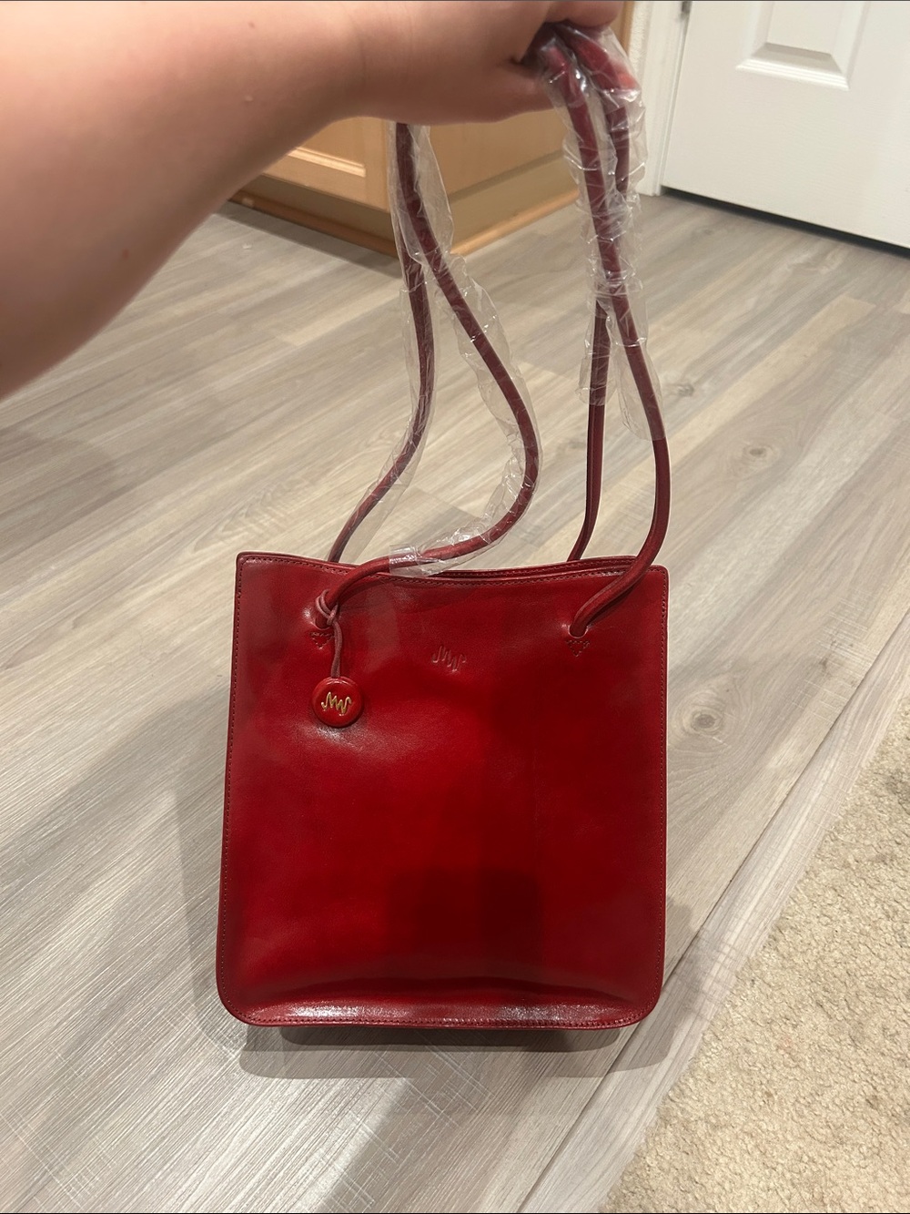 NWT Vintage Y2K Red Monsac Leather Purse